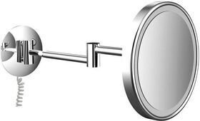 Emco LED-Rasier-/Kosm.spiegel PURE LED rund d= 203mm 2-armig Spiralkabel chrom EMCO