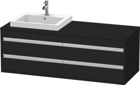 Duravit Waschtischunterbau KETHO 550x1400x496mm WT links eiche schwarz