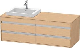 Duravit Waschtischunterbau KETHO 550x1400x496mm WT links eiche natur