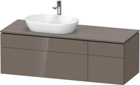 Duravit Waschtischunterbau L-CUBE 1420x482x550mm fla gr hgl o ES