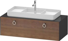 Duravit Waschtischunterbau WHITE TULIP 1300x408x550mm amerik NB / gra hgl o ES