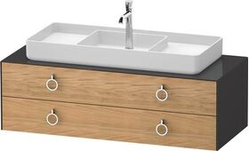 Duravit Waschtischunterbau WHITE TULIP 1300x408x550mm Ei na mass /graphit hgl o