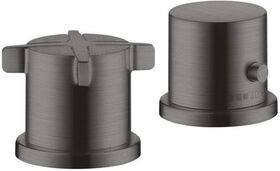 2-Loch Wannenrandarmatur AXOR CITTERIO E DN 15 m Thermostat brushed black chrome