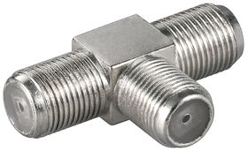 F-Adapter, T-Stück: F-Buchse > doppelt F-Buchse- VPE: 10