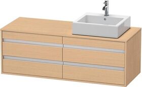 Duravit Waschtischunterbau KETHO 550x1400x496mm Becken rechts eiche natur