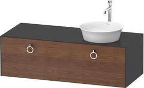 Duravit Waschtischunterbau WHITE TULIP 408x1300x550mm amerik NB / gra hgl WT re