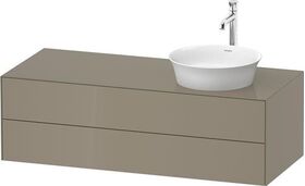 Duravit Waschtischunterbau WHITE TULIP 1300x550mm 2 Schubk Steingr hgl o ES