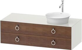 Duravit Waschtischunterbau WHITE TULIP 1300x550mm 2 Sk amerik NB / we sdm o ES