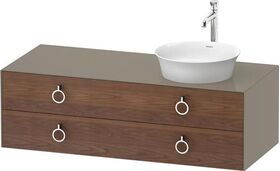 Duravit Waschtischunterbau WHITE TULIP 1300x550mm 2 Sk ami NB / Steing hgl o ES