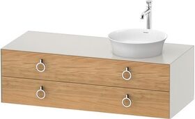 Duravit Waschtischunterbau WHITE TULIP 1300x550mm 2 Sk Ei na mass / No we sdm o