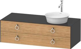 Duravit Waschtischunterbau WHITE TULIP 1300x550mm 2 Sk Ei na mass /graphit hgl