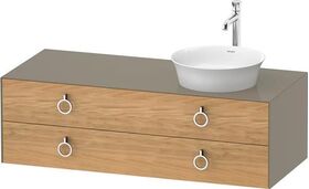 Duravit Waschtischunterbau WHITE TULIP 1300x550mm 2 Sk Ei na mass /steingrau hg