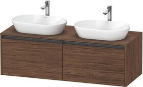 Duravit Waschtischunterbau Ketho.2 1400x459x550mm Be beids nussbaum dunkel