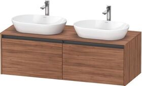 Duravit Waschtischunterbau Ketho.2 1400x459x550mm Be beids nussbaum natur