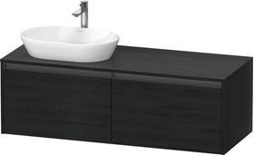 Duravit Waschtischunterbau Ketho.2 1400x459x550mm Be links eiche schwarz