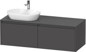 Duravit Waschtischunterbau Ketho.2 1400x459x550mm Becken links graphit matt