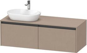 Duravit Waschtischunterbau Ketho.2 1400x459x550mm Becken links leinen