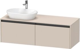 Duravit Waschtischunterbau Ketho.2 1400x459x550mm Be links taupe supermatt