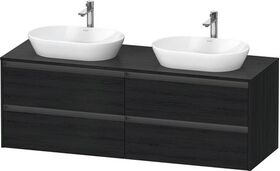 Duravit Waschtischunterbau Ketho.2 1600x568x550mm Be beids eiche schwarz
