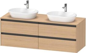 Duravit Waschtischunterbau Ketho.2 1600x568x550mm Be beidseitig eiche natur