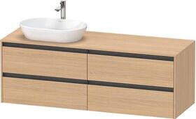 Duravit Waschtischunterbau Ketho.2 1600x568x550mm Becken links eiche natur