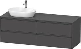Duravit Waschtischunterbau Ketho.2 1600x568x550mm Becken links graphit matt