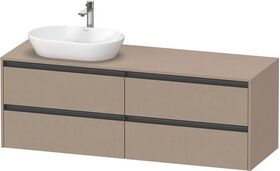 Duravit Waschtischunterbau Ketho.2 1600x568x550mm Becken links leinen