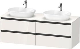 Duravit Waschtischunterbau Ketho.2 1600x568x550mm Be links taupe supermatt