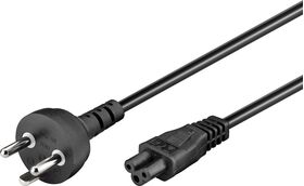 Netzanschlusskabel Dänemark, 2 m, Schwarz, (3*0,75 mm²)- VPE: 1