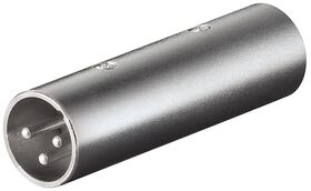 XLR-Adapter/-Kupplung, Stecker zu Stecker- VPE: 1