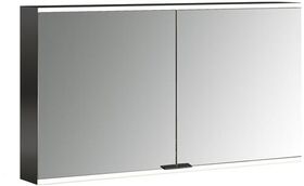 Emco LED-Lichtsp.schr. PRIME 2 FACELIFT AP 1200x700mm 2-türig schwarz/spiegel EMCO