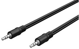Audio Verbindungskabel AUX, 3,5 mm Stereo, Flachkabel, 2.5m- VPE: 1