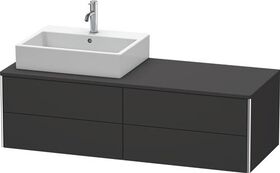 Duravit Waschtischunterbau XSQUARE 400x1400x548mm Be li graphit supermatt