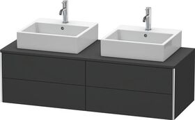 Duravit Waschtischunterbau XSQUARE 400x1400x548mm f 2 Be graphit supermatt