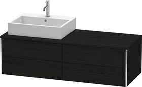 Duravit Waschtischunterbau XSQUARE 400x1400x548mm Be links eiche schwarz