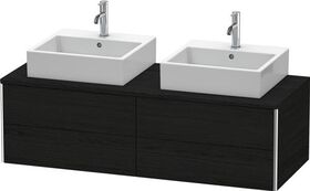 Duravit Waschtischunterbau XSQUARE 400x1400x548mm f 2 Becken eiche schwarz