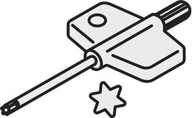 Torx-Schlüssel ISO FLAG T08P Bruttogewicht 4g PRAMET