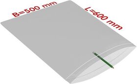 Druckverschlussbeutel Maße 500x600mm Stärke 90µ PE transparent TRANSPAK - VPE: 200