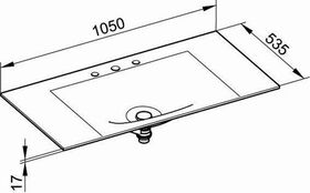 Keuco Varicor-WT EDITION 11 PLANNING m 3L-Boh 1050x17x535mm arktis sdm KEUCO