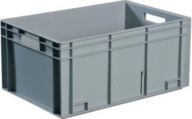 Transportbehälter L400xB300xH170mm grau PP Durchfassgr.Seitenw.geschl.TECWERK
