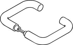 Türdrückerpaar 111.23PBR Ku.92 o.Rosetten 4-KT.8mm HEWI