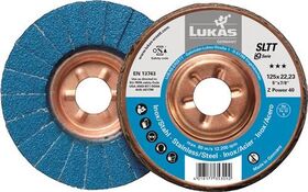 Fächerscheibe SLTT Z Power D.125mm K.40 fl.INOX ZK LUKAS - VPE: 10