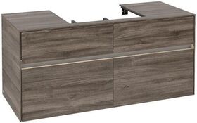 V&B Waschtischunterschrank COLLARO 120x54,8x50cm WT mttg m LED-B. Stone Oak