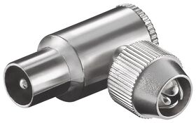 Koax-Winkelstecker mit Schraubbefestigung- VPE: 10