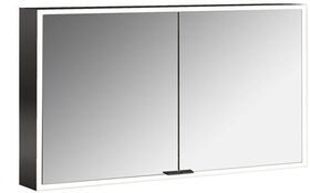 Emco LED-Lichtsp.schr. PRIME FACELIFT AP 1200x700mm 2-türig schwarz/spiegel EMCO