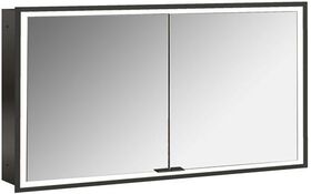 Emco LED-Lichtsp.schr. PRIME FACELIFT UP 1300x730mm 2-türig schwarz/spiegel EMCO