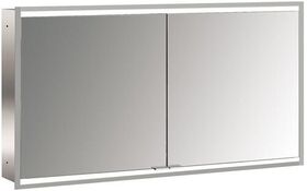 Emco LED-Lichtsp.schr. PRIME 2 FACELIFT UP 1300x730mm 2-türig aluminium/weiß EMCO