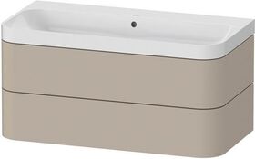 Duravit WTU HAPPY D.2 PLUS 975x490mm m UB o HL taupe seidenmatt
