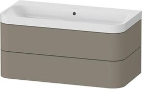Duravit WTU HAPPY D.2 PLUS 975x490mm m UB o HL steingrau seidenmatt