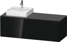 Duravit Waschtischunterbau L-CUBE 1420x482x550mm sw hgl o ES